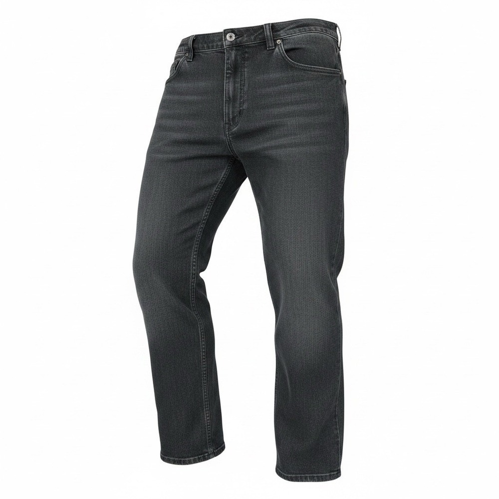 Duluth Trading Co Mens Black Flex Ballroom Jeans 44x27 Straight Leg Stretch